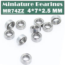 MR74ZZ Bearing ( 10 PCS ) 4*7*2.5 mm Miniature MR74 ZZ MR74Z Ball Bearings L-740ZZ MR74-ZZ MR 074 ZZ 2024 - buy cheap