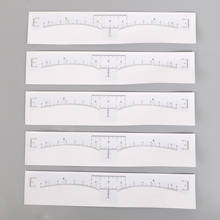 Ferramenta de medida de sobrancelha, guia de desenho para sobrancelha, modelo de sobrancelha, diy, adesivo de régua de sobrancelha, estêncil, régua modeladora com 10 peças 2024 - compre barato