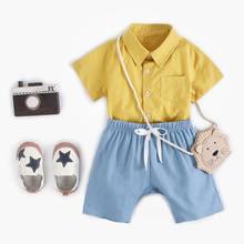 Sanlutoz Cotton Baby Boys Clothing Sets Summer Baby Bodysuit + Denim Baby Shorts 2pcs Fashion Toddler Infant Sets Casual 2024 - buy cheap