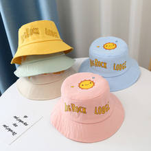 Doitbest-sombreros de cubo de algodón para niños, gorra de verano con letras del sol, gorra de sol fina para bebé, niño y niña, sombrero de pescador de playa al aire libre 2024 - compra barato