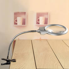 Lámpara LED de lectura, lupa de pie, lente grande 2,5x 5x con iluminación LED 2024 - compra barato