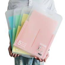 5 Pockets Document Bag Paper File Vertical Design Expanding File Folders A4 Letter Holder Stationery School OfficeOrganizer 2024 - buy cheap