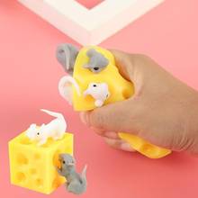 Mice In Cheese Sloth Hide And Seek Squishy Figures And Cheese Block Stress Relief Pinch Music Decompression Mouse Cheese Toy 2024 - buy cheap