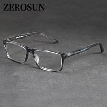 zerosun acetate glasses frame men full eyeglasses man nerd spectacles myopia 1.61 1.67 anti blue tortoise vintage photochromic 2024 - buy cheap