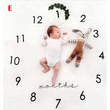 Manta de crecimiento mensual para bebé recién nacido, accesorios de fotografía, paño de fondo para alfombra, accesorios de fotografía 2024 - compra barato