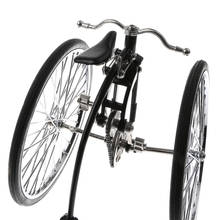 Triciclo de corrida 1:10 liga fundida, modelo de bicicleta, mostruário de brinquedo, coleção preto 2024 - compre barato
