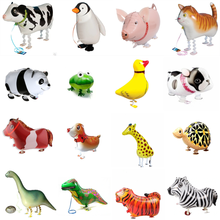 Walking Animals Foil Balloon Cute Pet Cat Giraffe Dinosaur Frog Walk Balloon Toy for Baby Shower Decorations Kids Birthday Gifts 2024 - buy cheap