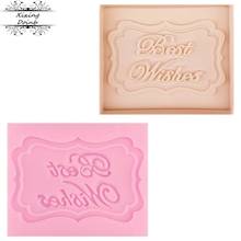 Best Wishes Letter form silicone mold chocolate fondant cake decoration Tools cupcake mould 2024 - buy cheap