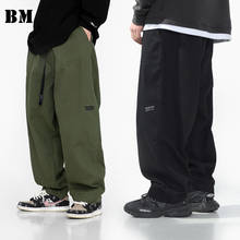 Japanese Hip Hop High Quality Loose Straight Casual Cargo Pants Harajuku Trousers For Men Korean Techwear Overalls Streetwear 2024 - buy cheap