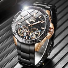 LIGE Fashion Automatic Mechanical Watches For Men 100m Waterproof Luxury Brand Mens Business Watch Male Clock Relogio Masculino 2022 - buy cheap