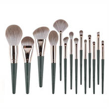 14pcs Makeup Brushes Professional Powder Foundation Eyeshadow Make Up Brush Set Synthetic Hair Green Makeup Brushes 2024 - buy cheap