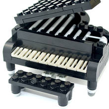 Escena teclado de Piano música bloques de construcción ciudad accesorios MOC partes instrumento Musical DIY ladrillos juguetes regalos de navidad 2024 - compra barato