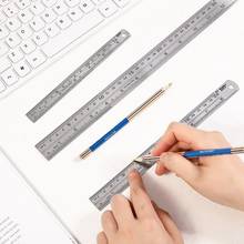 3Pcs/Set Steel Ruler Drawing Tool Accessory 15/20/30cm Stainless Steel Metal Straight Ruler Metric Rule Precision Measuring Tool 2024 - buy cheap