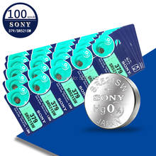 Pilas de botón para reloj Sony, 100 piezas, SR521SW, óxido de plata, 5,8x2,1mm, 1,55 V, 379, D379, SR63, V379, AG0 2024 - compra barato