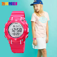 SKMEI-relojes deportivos para niños y niñas, pulsera Digital LED de 2 tiempos, resistente al agua, alarma 2024 - compra barato