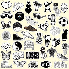 50 PCS Black And White Vsco Stickers  For Chidren Toy Waterproof Sticker For Suitcase Laptop Bicycle Phone Helmet Decals 2024 - buy cheap