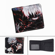 Anime Tokyo Ghoul PU Wallet Kaneki Ken Short Bifold Photo Card Holder Layers Boys Girls Cartoon Zip Coin Pocket Leather purses 2024 - buy cheap