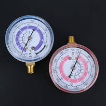 Medidor de pressão de refrigeração, 2 peças, ar condicionado r134a r22 r410a medidor de alta pressão psi kpa medidor de pressão de refrigeração vermelho e azul 2024 - compre barato