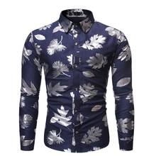 Мужская новая стильная модная рубашка с длинными рукавами, с принтом, с длинными рукавами, дышащая мужская брендовая одежда с длинными рукавами 8,13 2024 - купить недорого