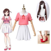 2021 Anime Rent A GirlFriend Mizuhara Chizuru Cosplay Dress Rent A GirlFriend  Costume Women Mizuhara Chizuru Cosplay Wigs shoes 2024 - buy cheap