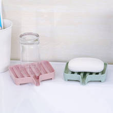 New Portable 1PC Bath Foam Storage Box PP Sponge Drain Tray Holder Wheat Bathroom Toilet Kitchen Rack Soap Holder 2024 - buy cheap