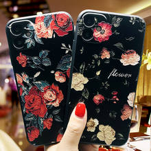 For iPhone 13 Pro 12 Mini 12Pro 11Pro 13Pro Max 11 Case 7 8 6 6S Plus SE 2020 X S XR Phone Cases 3d Rose Flower Soft Back Cover 2024 - buy cheap