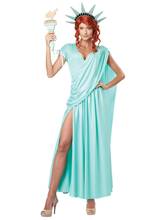 Women Sexy Statue Of Liberty Costume Halloween Hen Party Goddess Cosplay Fantasia Fancy Dress 2024 - buy cheap
