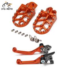 Motorcycle CNC Clutch Brake Lever And Foot Pegs Pedals Rests Footpegs For KTM SX125 XC150 SX150 EXC200 SX450F SX450 2009-2013 2024 - buy cheap