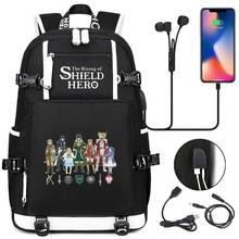 Anime the rising of the shield hero mochila de laptop, bolsa de viagem, bolsas de livros para estudantes, adultos, bolsas de ombro 2024 - compre barato
