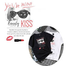 Модные термотрансферные нашивки с принтом губ Kiss, стирающиеся наклейки для одежды, футболок, Аппликации «сделай сам», нашивки с буквами для девушек 2024 - купить недорого