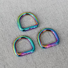 10 Pcs/Lot 15mm Colourful Nickle Metal D Ring Half Round Buckle DIY Small Dog Cat Collar Bag Straps Belt Loop Clasp Sewing 2024 - buy cheap