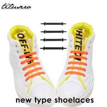 Силиконовые креативные шнурки без завязывания для унисекс, эластичные силиконовые шнурки для обуви F002 2024 - купить недорого