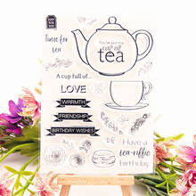 11x15cm Afternoon tea Transparent Clear Stamps Silicone Seals Roller Stamp DIY scrapbooking photo album/Card Making 2024 - buy cheap