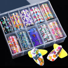 Butterflies Floral Slider Stickers Nail Art Transfer Foil Polish Fantasy Patterns Adhesive Decal Full Wraps Decoration BEXKC67 2024 - buy cheap