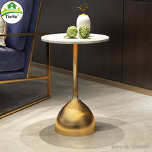 Creative Marble Small Side Table Modern Living Room Sofa Corner Table Iron Golden Small Coffee Tea Table 2024 - buy cheap