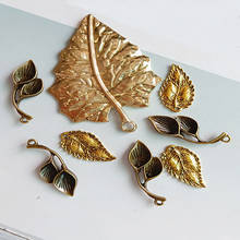 10 PCS Vintage Metal Alloy Antique Gold Leaves Pendant Charm DIY Accessories For Jewelry Making 2024 - buy cheap