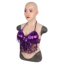 Brinquedo de mama realista feminino, suave silicone com máscara para travestis, drag queen, transgêneros, 1g 2024 - compre barato