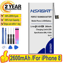 Top Brand 100% New 2600mAh Battery Use for iphone 8 Batteries 2024 - buy cheap