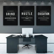 Entrepreneur Quotes Inspirational Canvas Painting Triptych Black White English Phrases Posters Office Study Wall Art Pictures 2024 - buy cheap