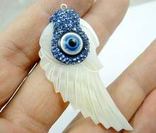 Natural Freshwater wing Shell  Quartz crystal Shell charm Pendants For Jewelry Making Necklace Accessories1PCS 2024 - buy cheap