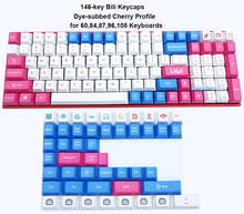 146 keys PBT dye sublimation key cap MX switch Mechanical keyboard keycaps for bili  Cherry profile 2024 - buy cheap