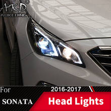 Автомобильная фара Sonata 9 2015-2017 MK9, светодиодсветодиодный противотумансветильник фара, дневные ходовые огсветильник, DRL тюнинг, автомобильные аксессуары, Sonata 9 2024 - купить недорого