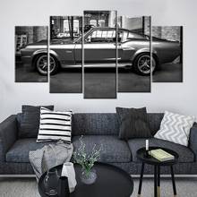 Pintura impresa en HD 5P, decoración de pared, FORD MUSTANG GT500, conjunto de lienzo, lienzo 2024 - compra barato