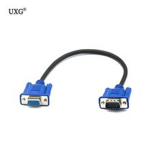 25cm/10" HD15Pin VGA D-Sub Short Video Cable Cord Male to Male M/F Male to male and Female to Female cable 25cm for Monitor 50cm 2024 - buy cheap