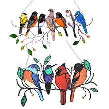 Atrapasueños Multicolor con diseño de pájaros en un cable, Panel para ventana, Serie de adornos colgantes, decoración del hogar para puertas 2024 - compra barato