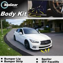 For Infiniti Q50 V37 2013~2020 Bumper Lip / Front Spoiler Deflector For TG Fans to Car Tuning View / Body Kit / Strip Skirt 2024 - buy cheap
