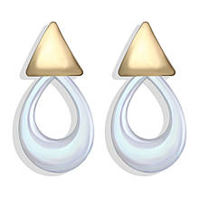 FAMSHI-pendientes de gota de agua redondos para mujer, aretes irregulares geométricos de resina de ácido acético, joyería, 2019 2024 - compra barato