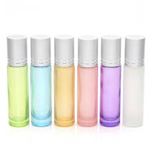 10 X 10ml Empty Pearl Colorful Vial Thick Glass Essential Oil Perfume Roll Bottles Portable Travel Refillable Roller Ball Bottle 2024 - buy cheap