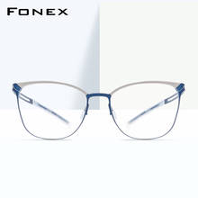 FONEX B Titanium Eyeglasses Frame Men Square Myopia Optical Prescription Glasses 2020 Antiskid Silicone Screwless Eyewear 8527 2024 - buy cheap