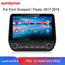 Radio con gps para coche, reproductor multimedia con android 10, 9 pulgadas, 8 núcleos, audio estéreo, DSP, Carplay, para Ford Ecosport Fiesta 2017-2018 2024 - compra barato